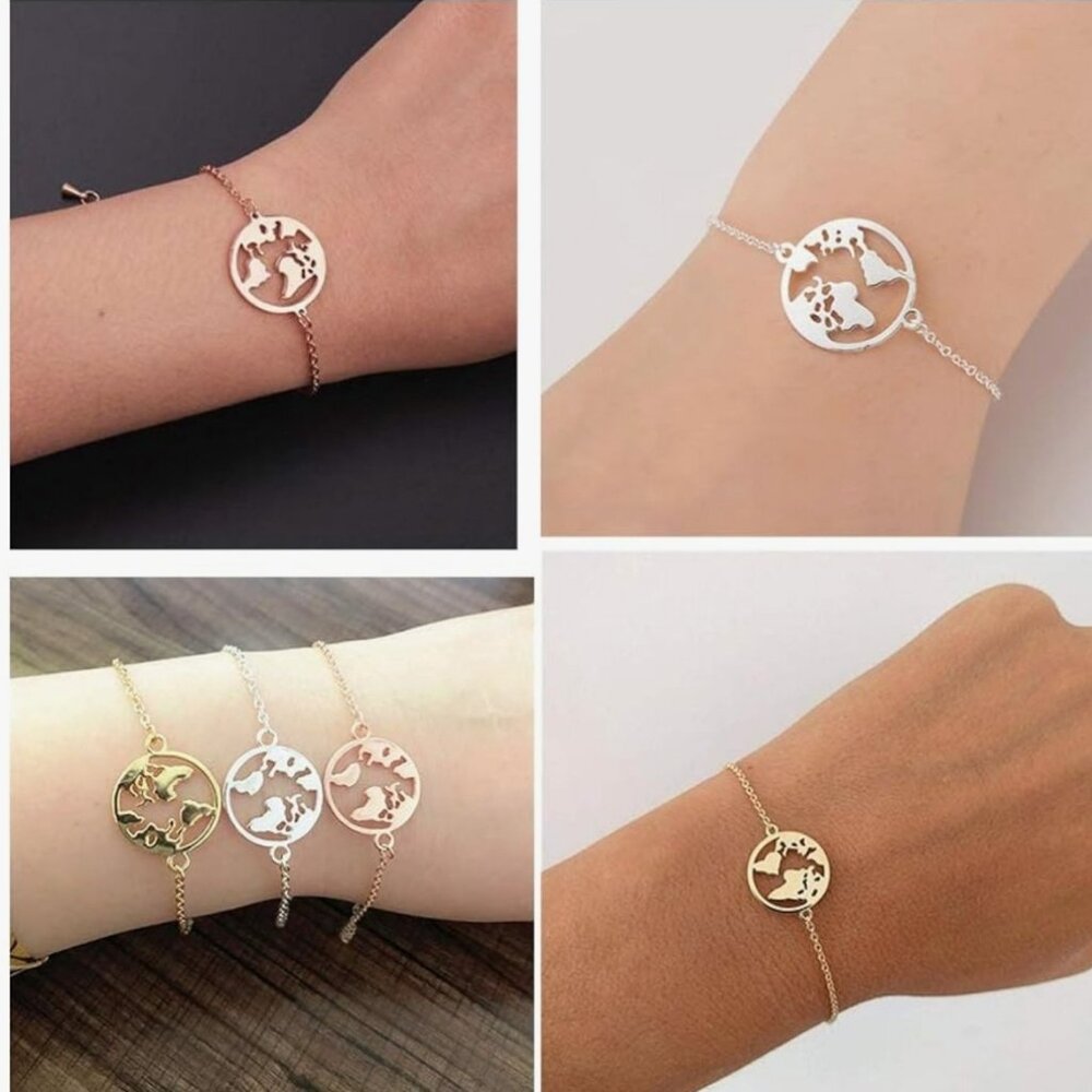 🍒2/$25 Dainty EARTH Bracelet 🌎 - Picture 3 of 8